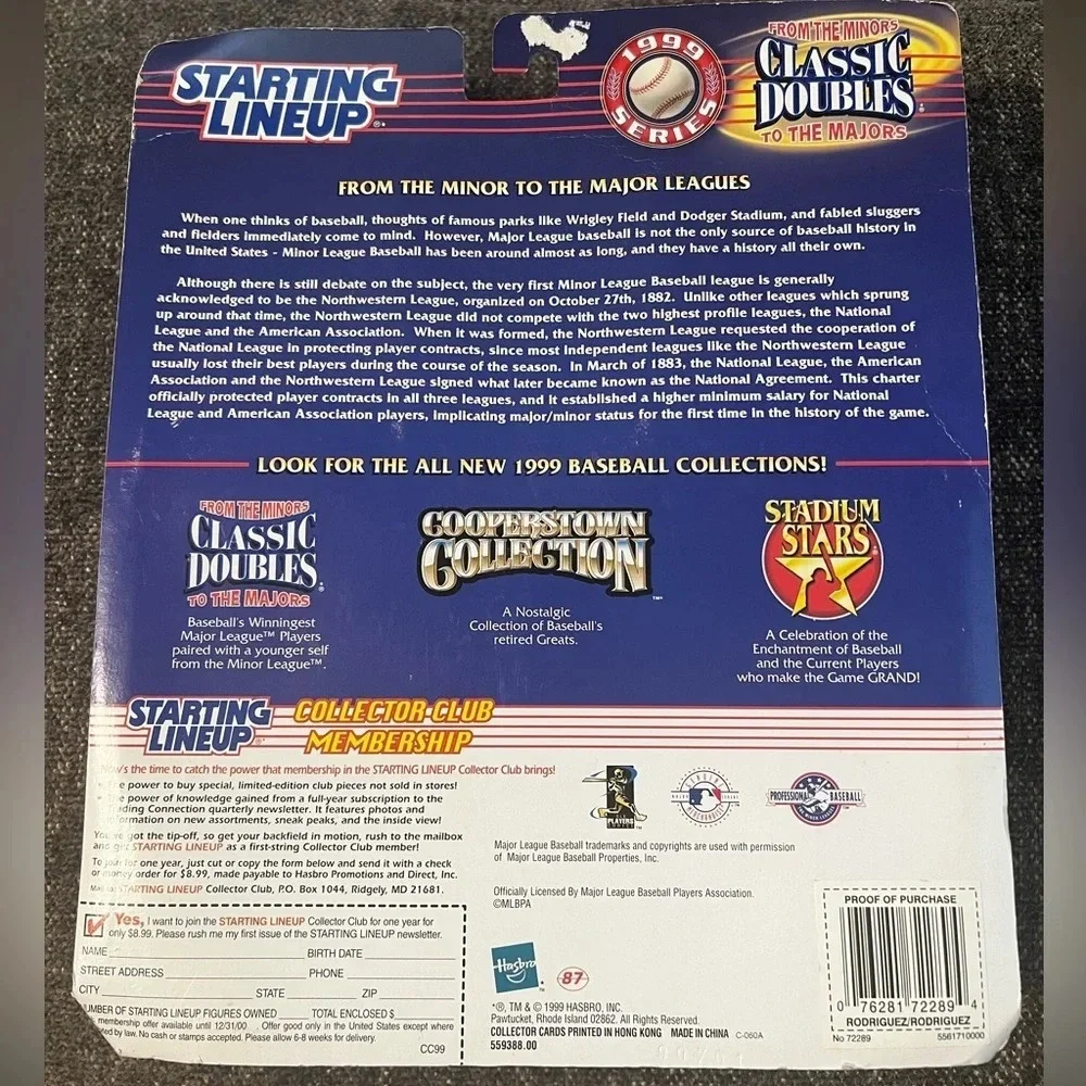 NIB 1999 Starting Lineup Alex Rodriguez Action Figures and Cards